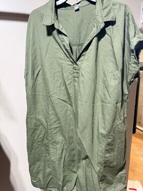 Falls Creek Olive Green Casual Tunic Top